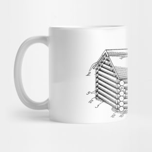 Lincoln Log Cabin Mug